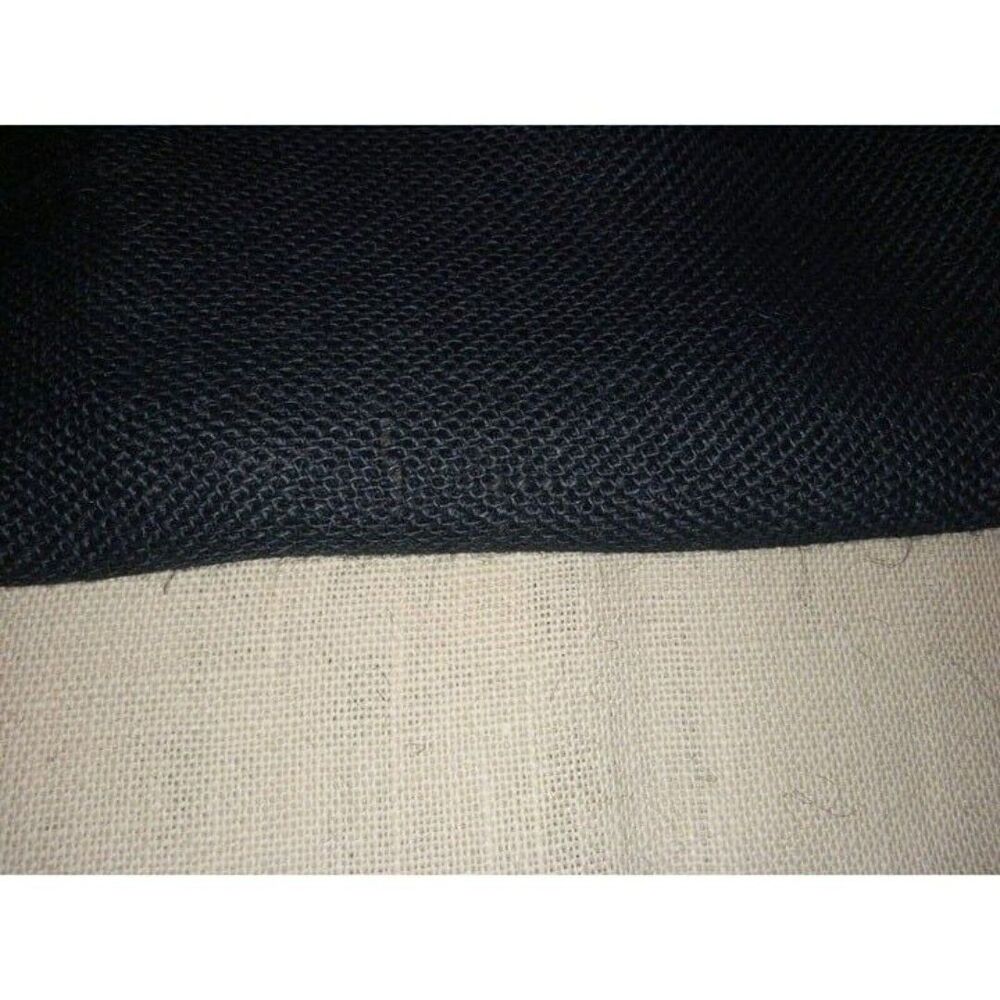 2) Burlap Jute Khaki 58" X 2 Yards Fabric Burlap Bag Sacks + Black 48" X 3 Yards